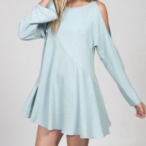 Free People Mint Green Long Sleeve Dress